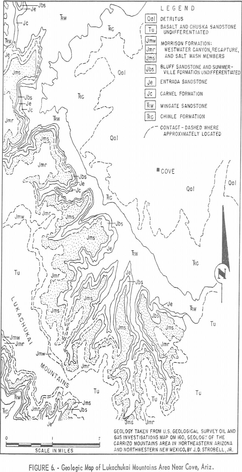 uranium mining geologic map