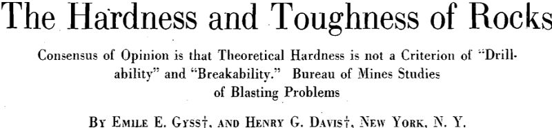 The Hardness and Toughness of Rocks